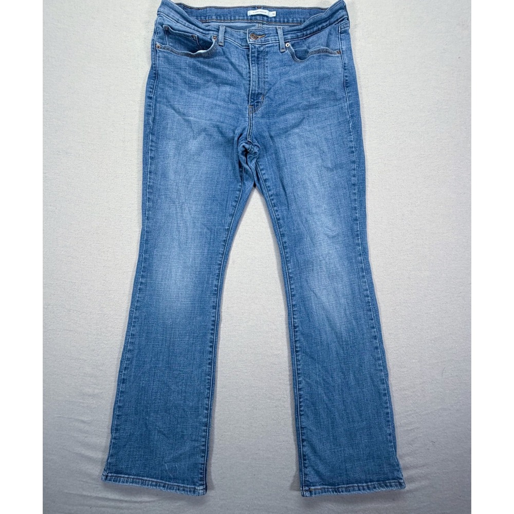 Levi's Classic Bootcut Jeans Women 16 Good Blue Medium Wash Stretch Denim